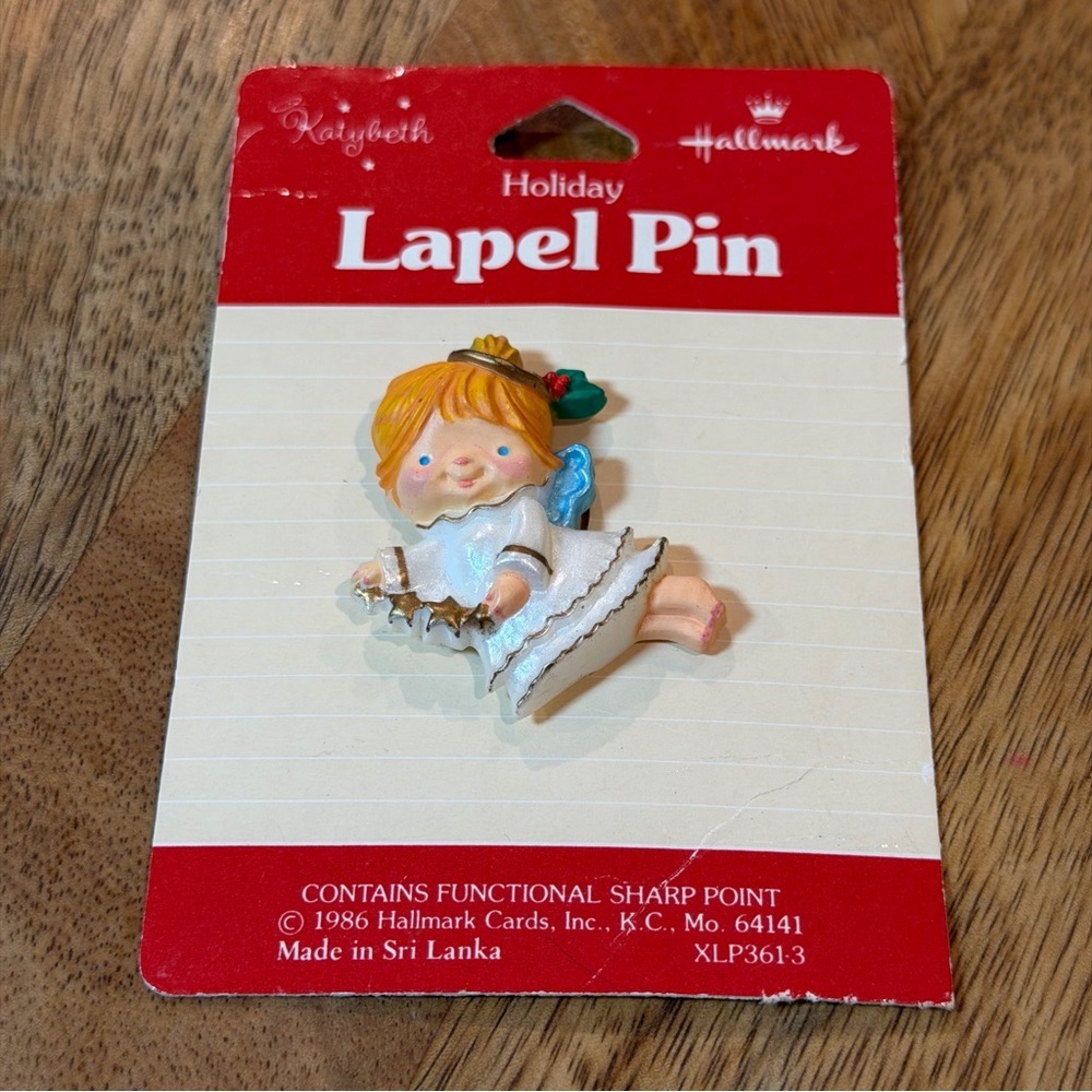 Vintage Hallmark “Katybeth” Angel Lapel Pin Collectible